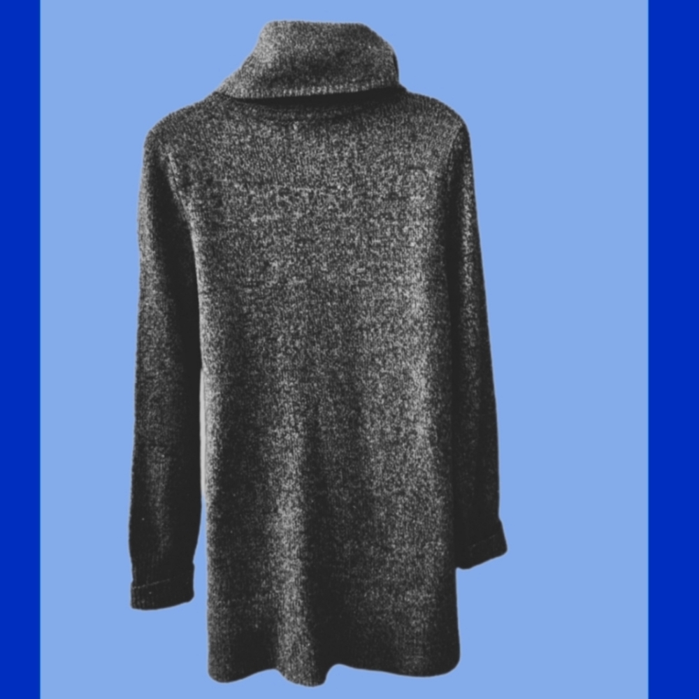 DKNY JEANS HEATHER COWL NECK TUNIC SWEATER SIZE SMALL - Picture 4 of 5